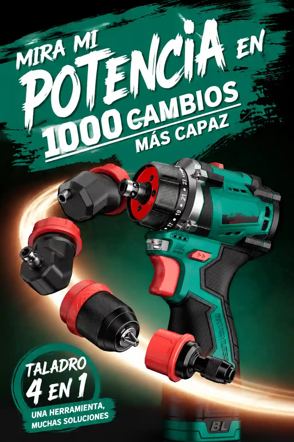 Taladro multifuncional 4 en 1