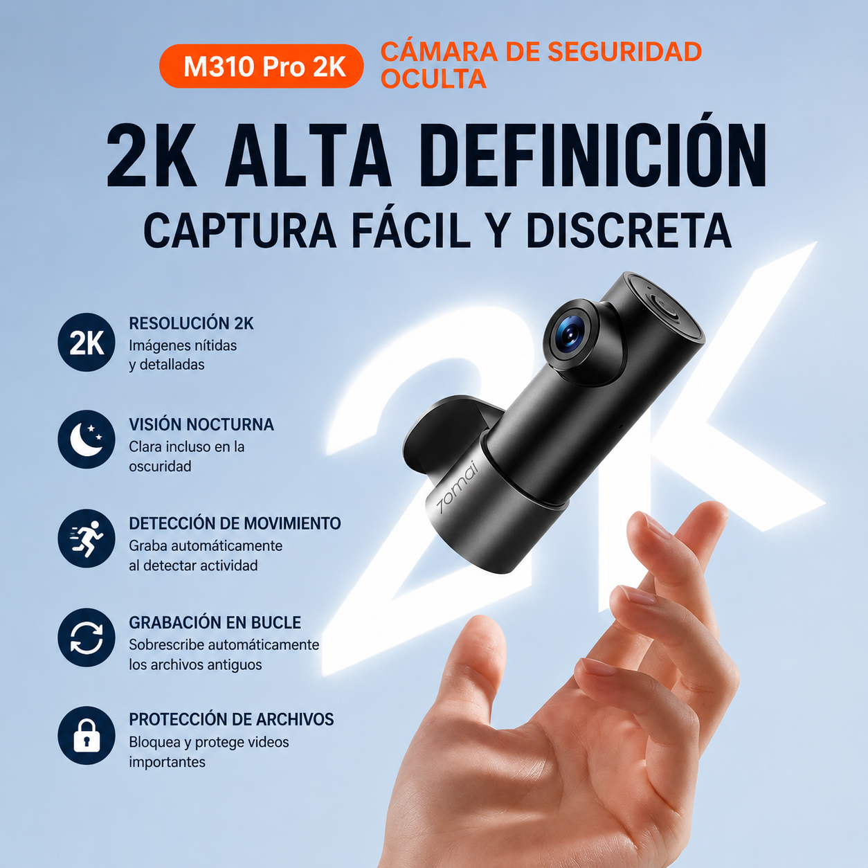 M310 Pro 2K : CÁMARA DE SEGURIDAD OCULTA
