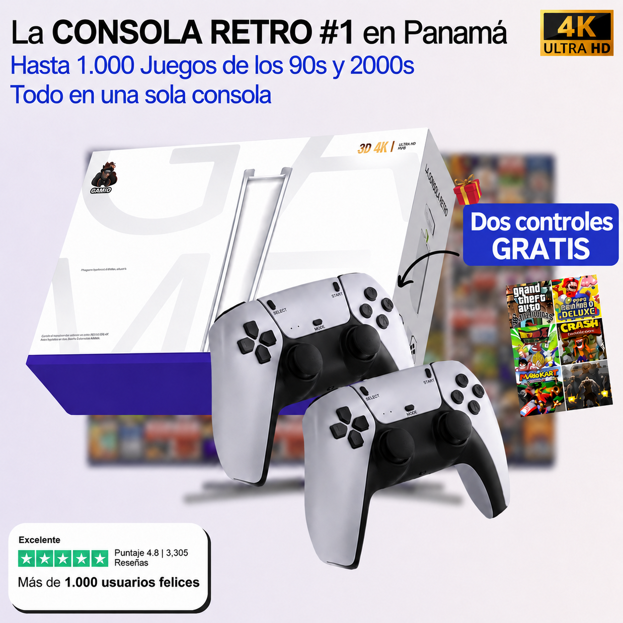 RETRO CONSOLE PLUS® ¡La favorita de todos, versión retro en súper promo!