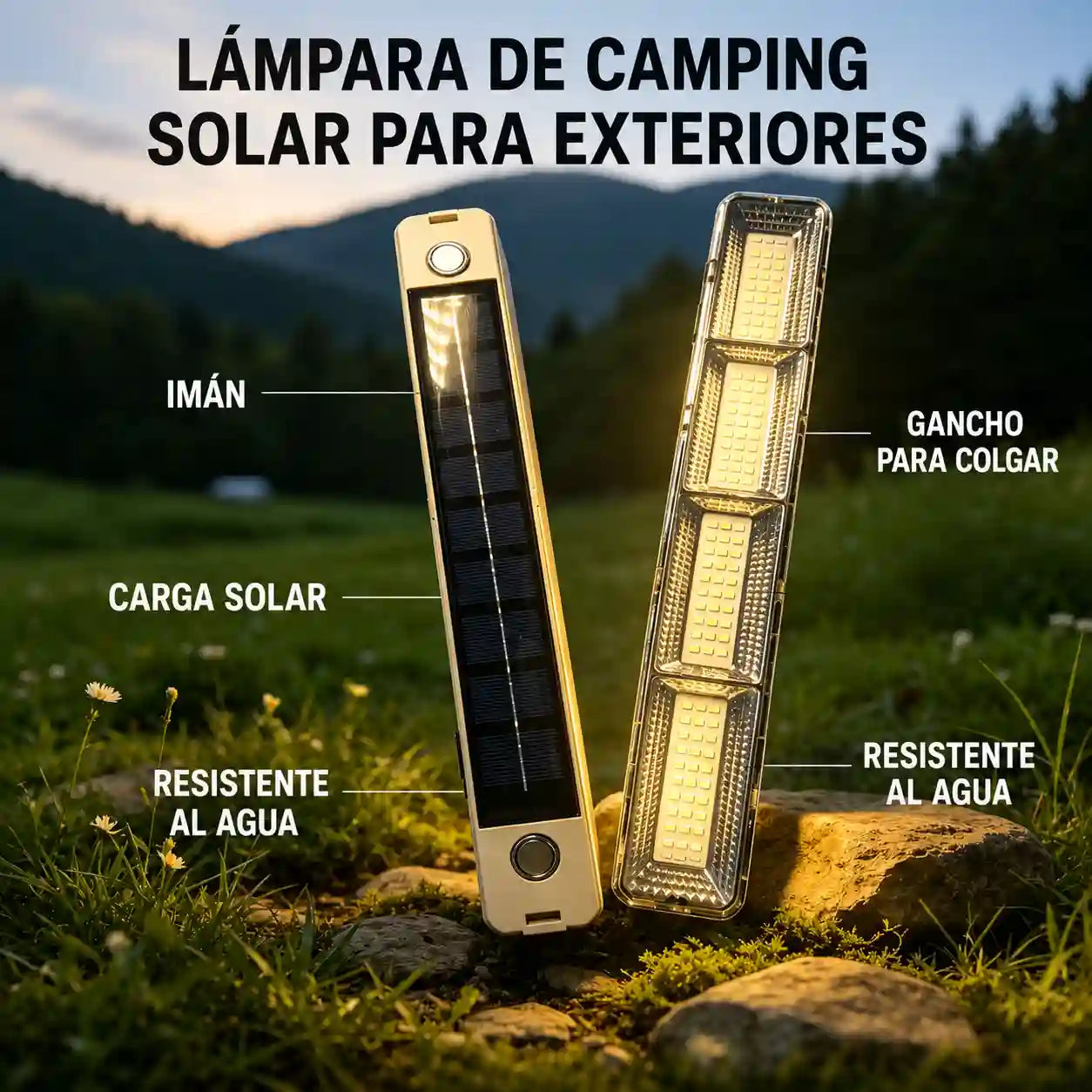 LÁMPARA SOLAR IP66 : La Solución Definitiva para Camping, Trabajo y Emergencias