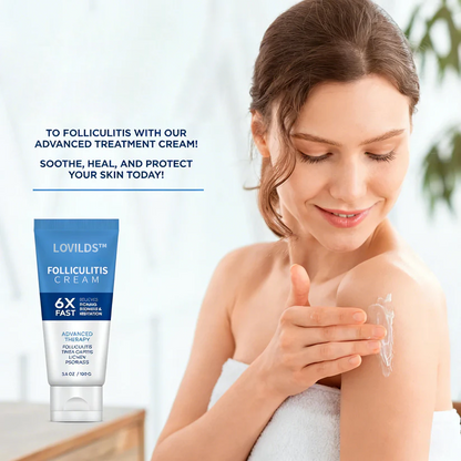 LOVILDS Folliculitis Cream, 6X Faster Itching Relief, Soothe Redness & Irritation, Advanced Skin Repair Treatment, Dermatologist Approved