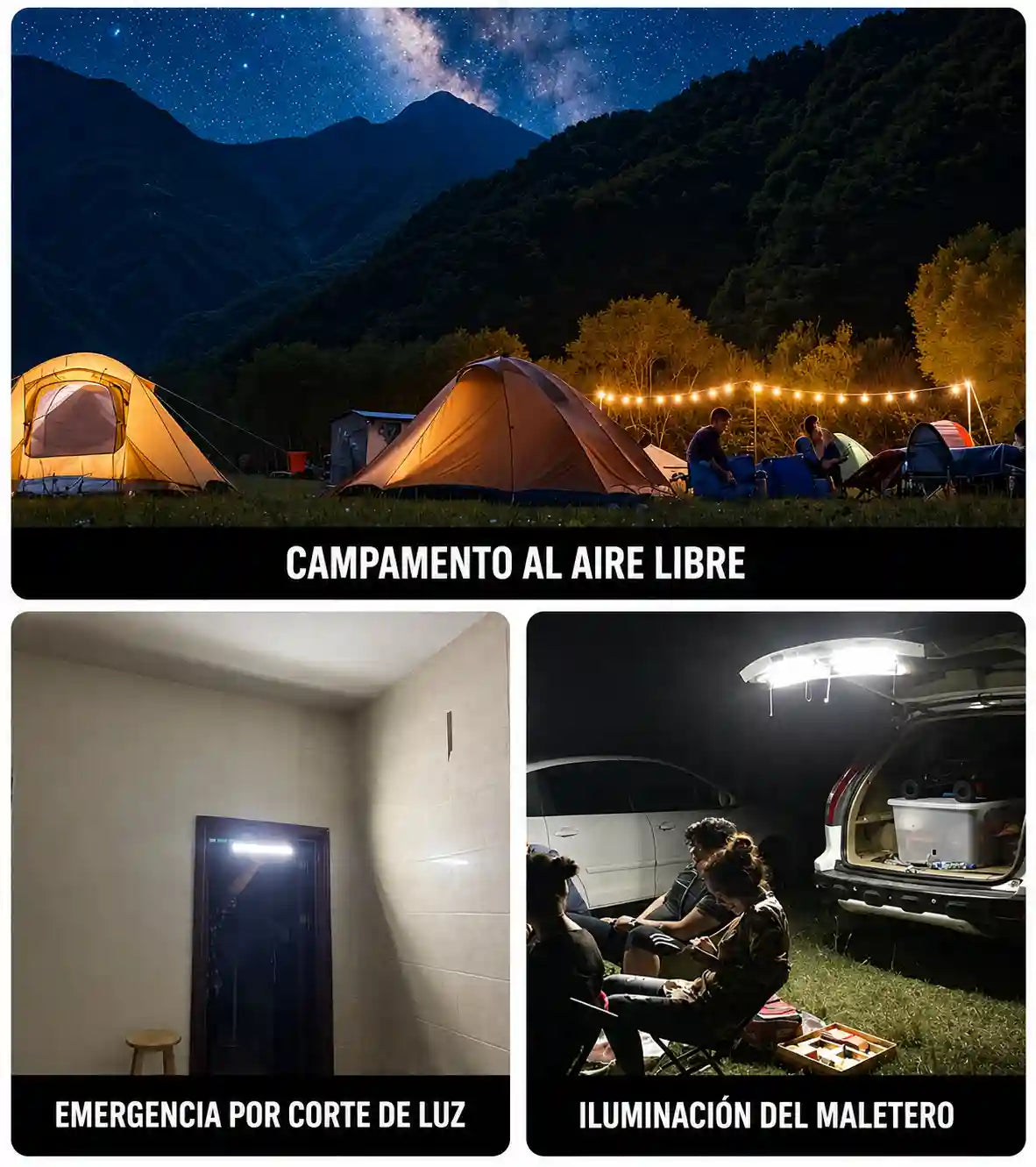 LÁMPARA SOLAR IP66 : La Solución Definitiva para Camping, Trabajo y Emergencias