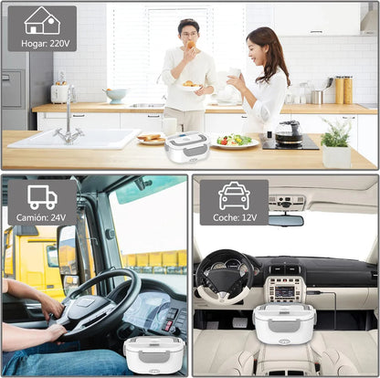 CALENTAFOOD™ – Fiambrera y Calentador de comida Casa, trabajo y coche, comidas siempre calientes, ¡estés donde estés!