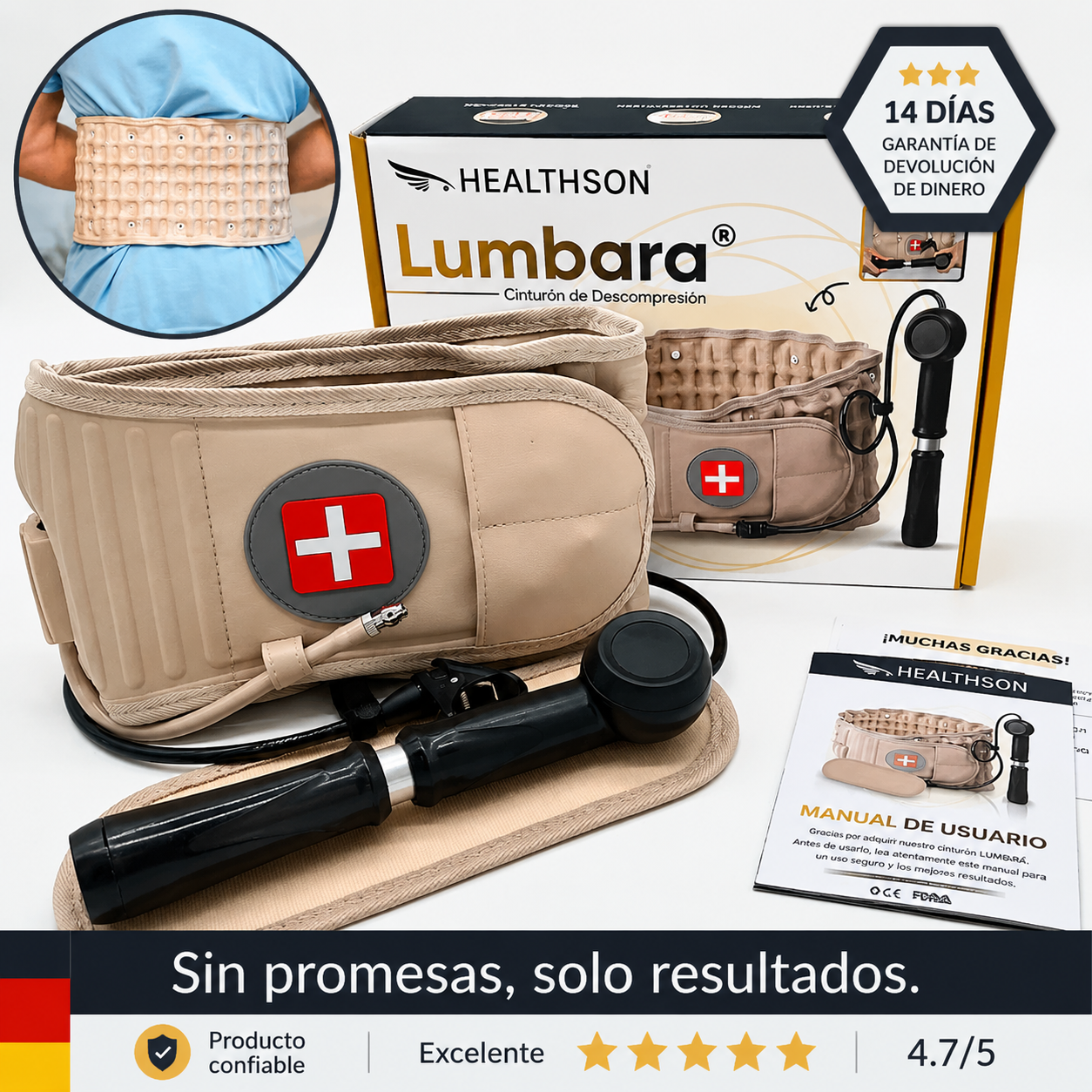 → SoulageDos™ - Alivio instantáneo del dolor de espalda - Dolor lumbar / Ciática