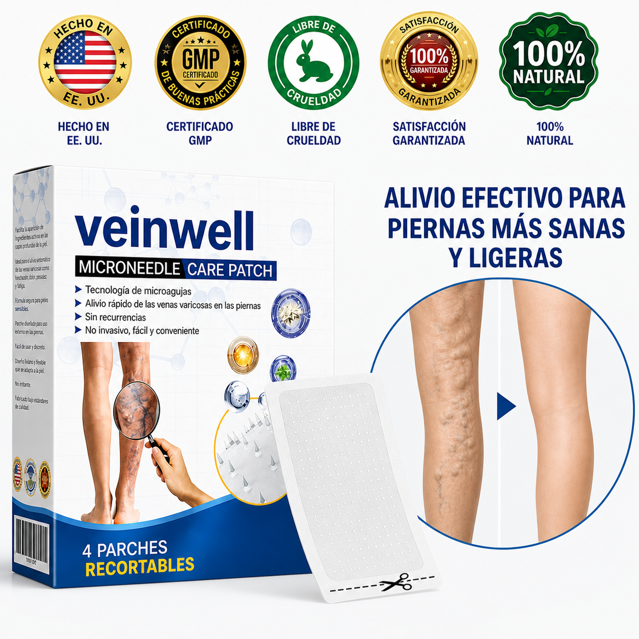 VeinWell™ Parche para Várices de Alta Tecnología