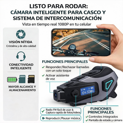 Clickrs™ K10 - Auriculares Bluetooth para casco
