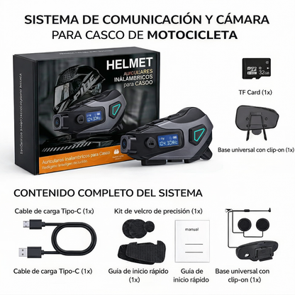 Clickrs™ K10 - Auriculares Bluetooth para casco