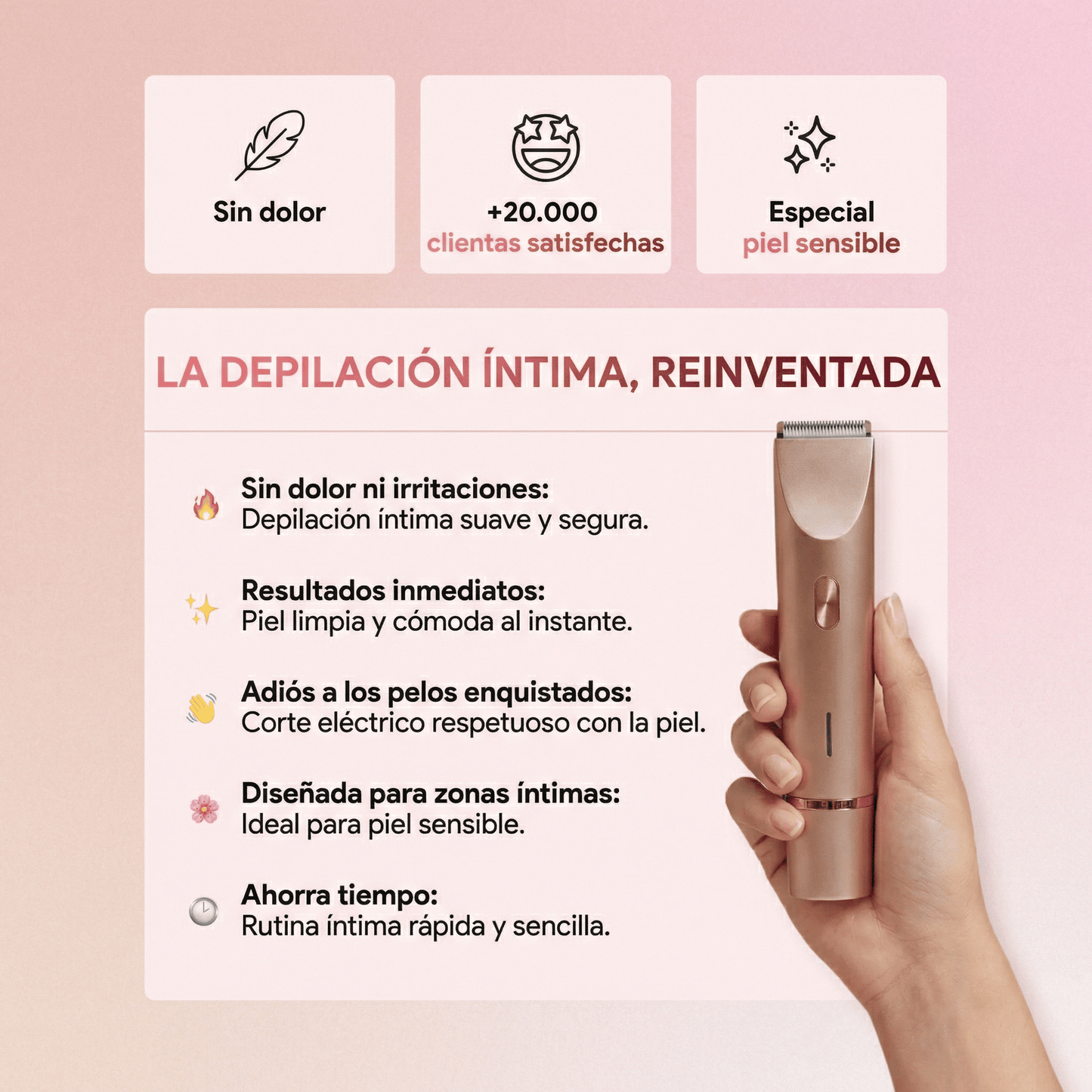 Afeitadora femenina 2 en 1